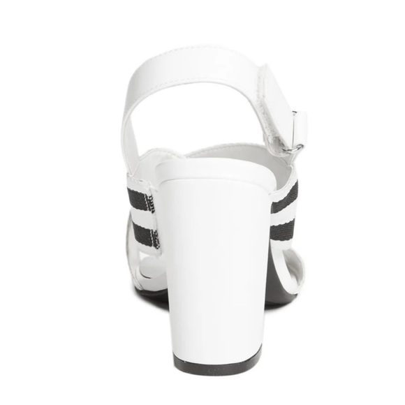 Guess block heel sandals monogram cross straps NWT - Picture 5 of 5